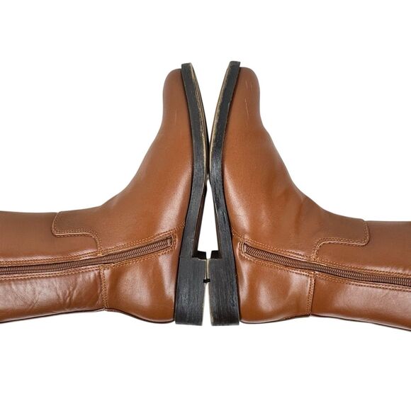 Franco Sarto Marsala Womens Riding Boots Brown 8.5 Faux Leather Old Money Preppy - Picture 5 of 15